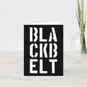 Cool Blackbelt Martial Arts Gift Bold Black Belt  Card