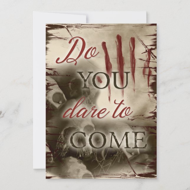 Cool, bloody, scary Halloween invitation (Front)