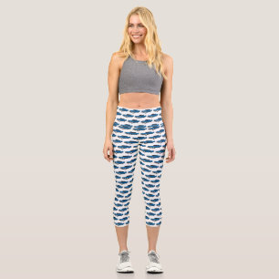 Cool blue 1959 classic car capri leggings