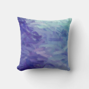Cool Blue Abstract Art Painting 3 Cushion
