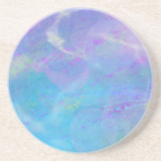 "Cool Blue" Abstract Sandstone Coaster