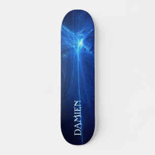 Cool Blue Abstract Skateboard