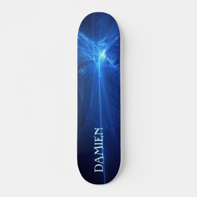 Cool Blue Abstract Skateboard (Front)