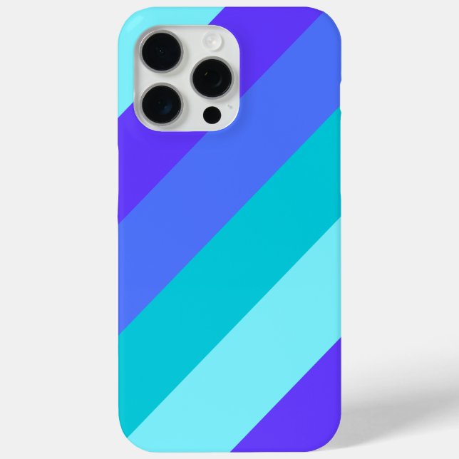 Cool Blue and Purple Diagonal Stripes  Case-Mate iPhone Case (Back)