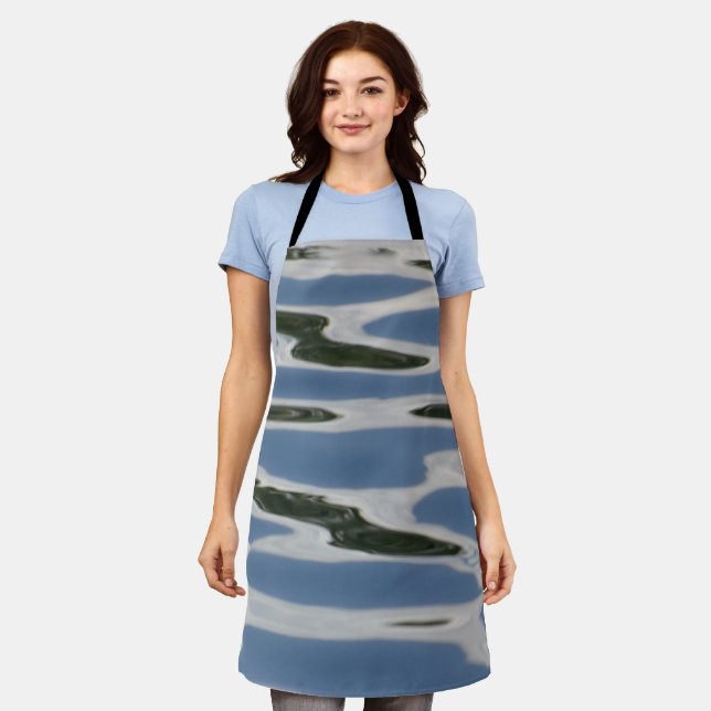 Cool blue and white pattern  apron (Worn)