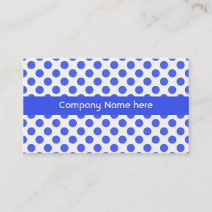 cool blue and white  polka dots  business ca card