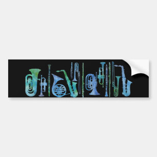 Cool Blue Band Bumper Sticker