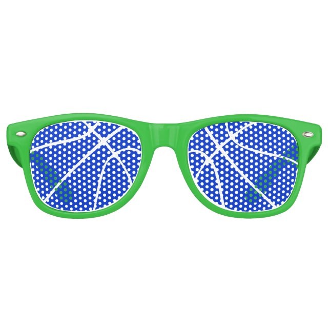 Cool Blue Basketball Party Shades (Front)