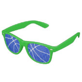 Cool Blue Basketball Party Shades (Angled)