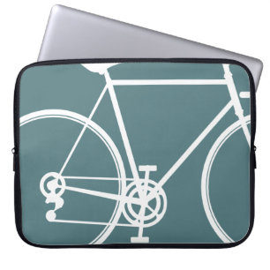 Cool blue bike design Laptop Sleeve