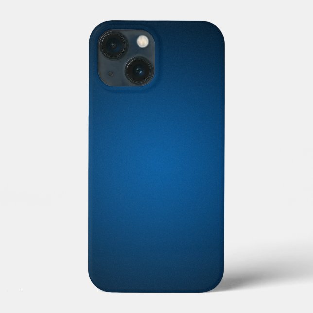 Cool Blue-Black Grainy Vignette Case-Mate iPhone Case (Back)