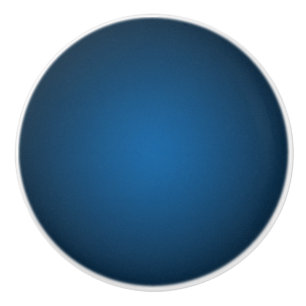 Cool Blue-Black Grainy Vignette Ceramic Knob