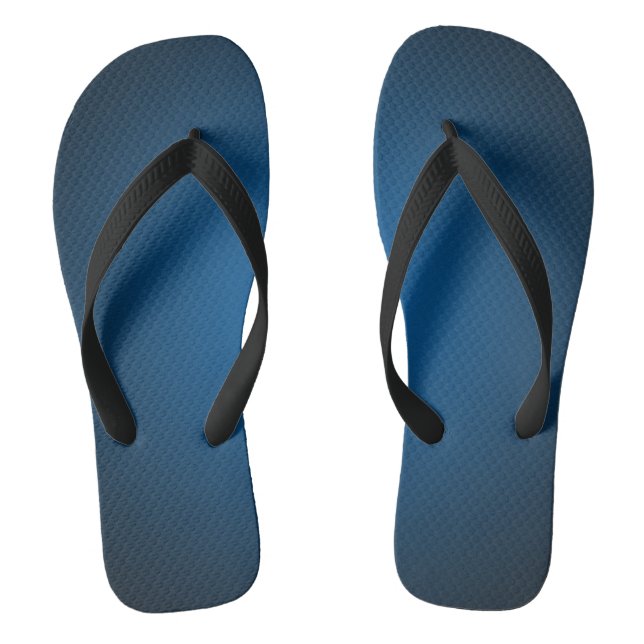 Cool Blue-Black Grainy Vignette Jandals (Footbed)