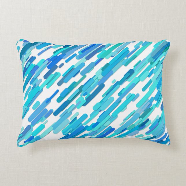Cool Blue Blue Teal Marine Decorative Cushion (Front)