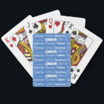 Cool Blue Boys Name Font Collage Custom Teen Playing Cards<br><div class="desc">This cool blue playing card deck is customised with your teen or little boy's name in 9 different beautiful fonts. A cute personalised present for a kid.</div>