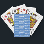 Cool Blue Boys Name Font Collage Custom Teen Playing Cards<br><div class="desc">This cool blue playing card deck is customised with your teen or little boy's name in 9 different beautiful fonts. A cute personalised present for a kid.</div>