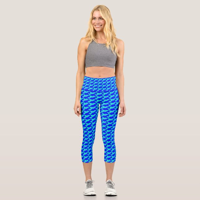 Cool blue capri leggings (Front)