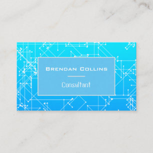 Cool Blue Communication Network Connections Business Card