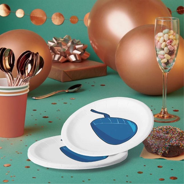 Cool Blue Computer Mouse Tech Paper Plate (Creator Uploaded)