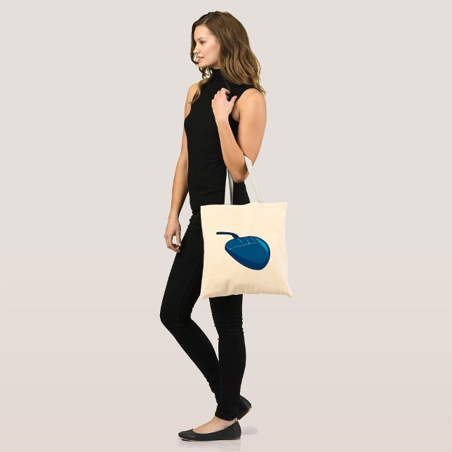 Cool Blue Computer Mouse Tech Tote Bag (Creator Uploaded)