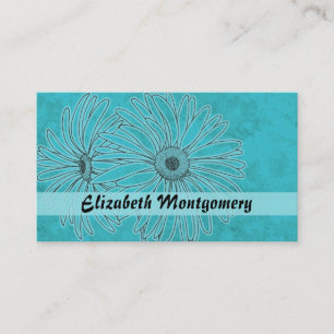 Cool Blue Daisy Spa Appointment Business Card