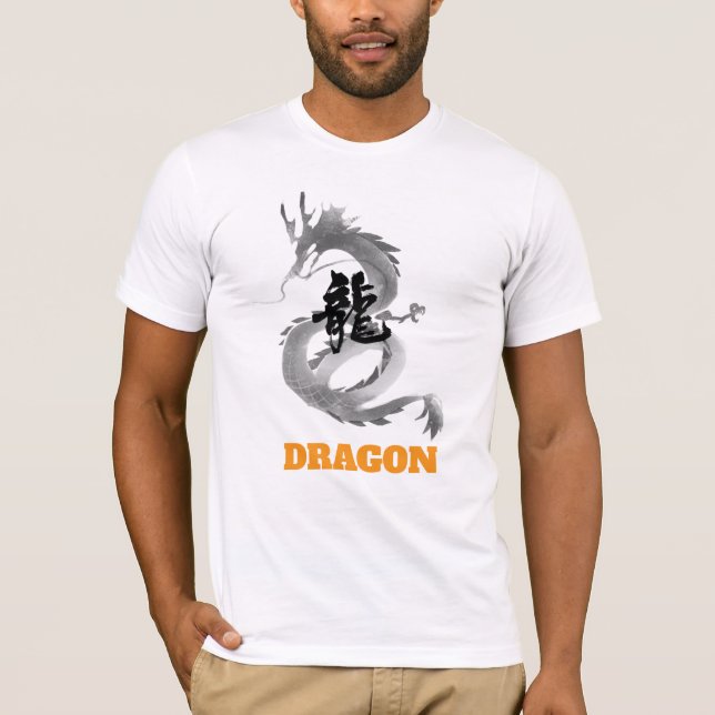Cool Blue Dragon Graphic T-Shirt - Japanese Aesthe (Front)