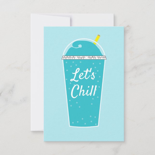 Cool Blue Drink Casual Summer Party Invite (Front)