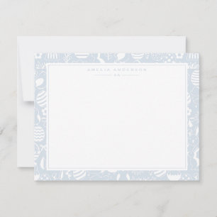 Cool Blue Easter Egg Frame Note Card