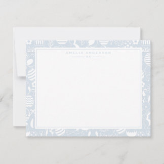 Cool Blue Easter Egg Frame Note Card