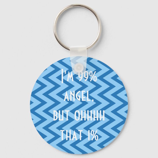 Cool Blue Fanny  Key Ring (Front)