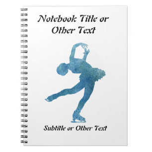 Cool Blue Figure Skater Spiral Notebook