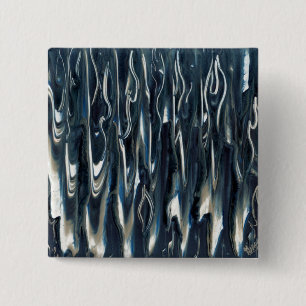 Cool Blue Flame 15 Cm Square Badge