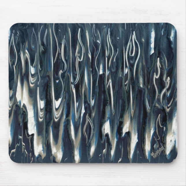 Cool Blue Flame Mouse Pad (Front)