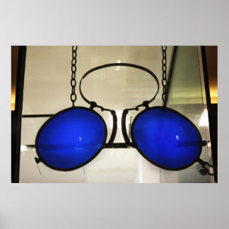 Cool Blue Glasses Poster