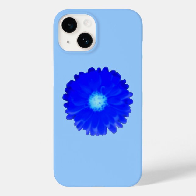 Cool Blue Marigold Case-Mate iPhone Case (Back)