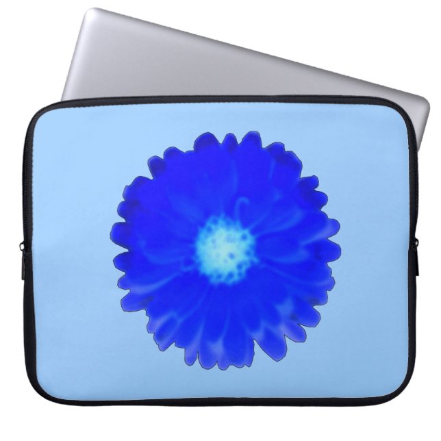 Cool Blue Marigold Laptop Bag (Front)
