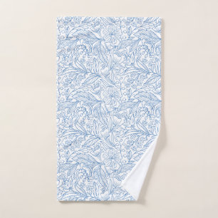 Cool Blue Minimalistic Design Sherpa Blanket Hand Towel