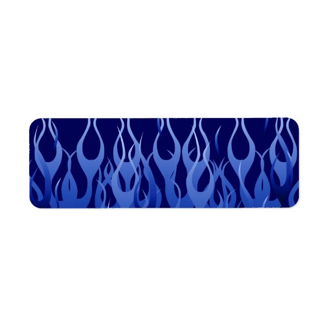 Cool Blue on Blue Racing Flames (Front)