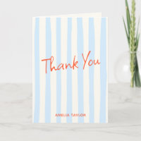 Cool Blue Painted Stripe Persimmon Handwriting