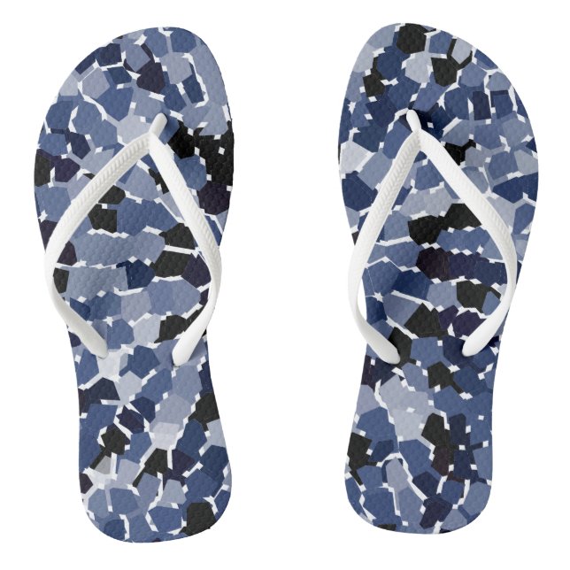 COOL Blue Pattern  Jandals (Footbed)