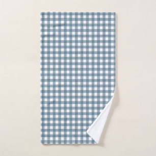 Cool blue plaid hand towel