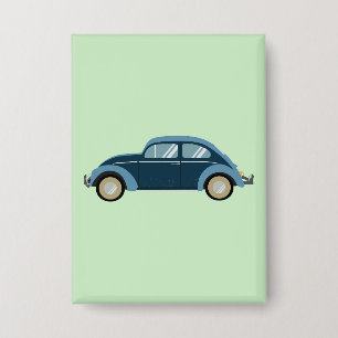 cool blue retro car with scuffs