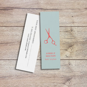 Cool Blue Salmon Hairstylist Appointment Card
