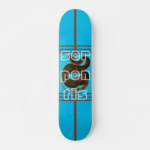 Cool Blue Serpent Design Skateboard for Beginners