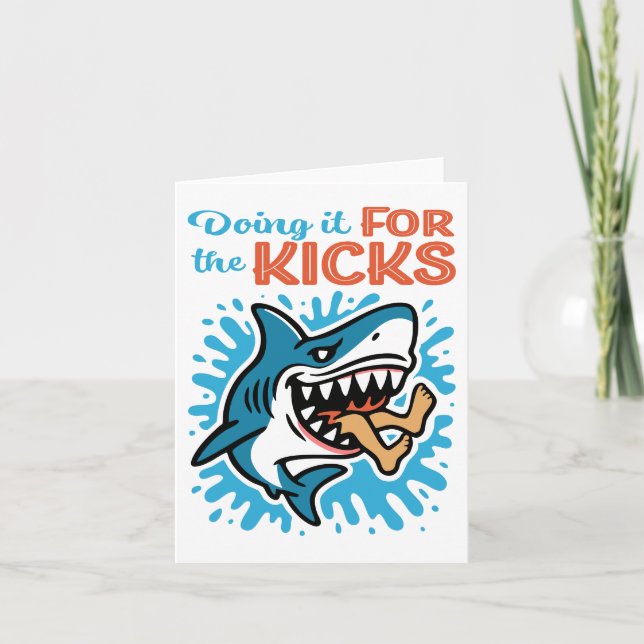 Cool Blue Shark for Kicks Card (Front)