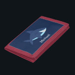 Cool Blue Smiling Shark Trifold Wallet<br><div class="desc">Fun blue shark illustration design that can be personalised with your child's name or a custom message.</div>