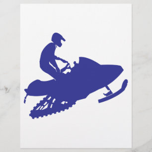 Cool Blue Snowmobiler