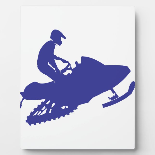 Cool Blue Snowmobiler Plaque (Front)