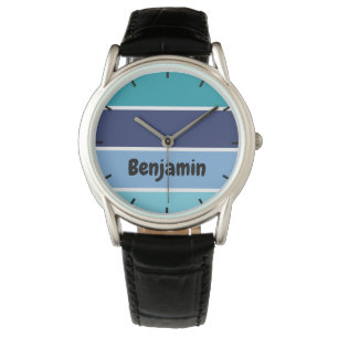 Cool Blue Stripes Watch