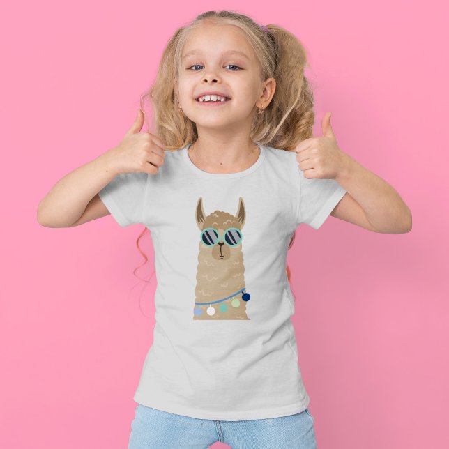 Cool Blue Sunglasses Llama T-Shirt (Creator Uploaded)